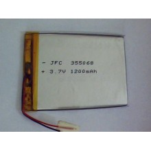 3.7V rechargeable shenzhen lithium battery JFC355068 1200mAh