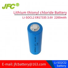Lithium thionyl chloride battery ER17335 3.6V 2200mAh Li-SO2Cl2 battery