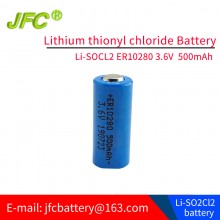 Li-SO2Cl2 battery ER1028 3.6V  500mAh Lithium thionyl chloride battery