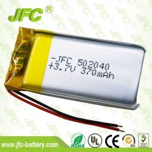 3.7V 370mAh JFC 502040 Lithium Polymer LiPo Rechargeable Battery