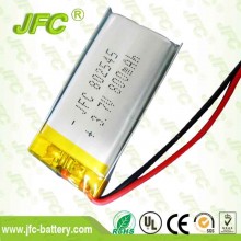 jfc 802545 3.7V 800mAh  High Density Capacity Lithium Polymer Battery 