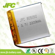 Size customizable Shenzhen JFC 805050 3.7v 2200mah lipo battery 